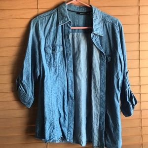 denim button up shirt